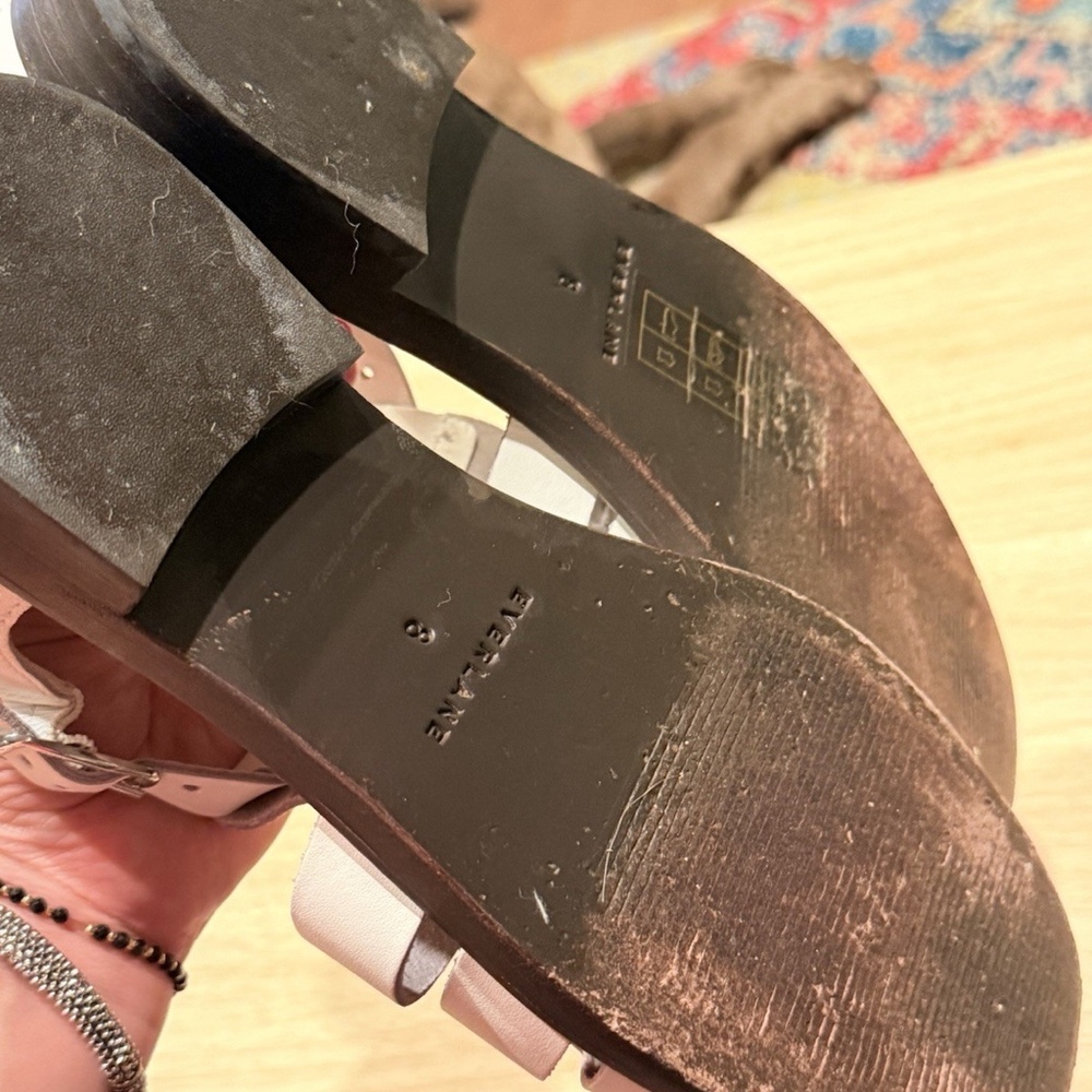 Everlane Womens WHITE Leather Adjustable Fisherman Sandals Shoe Size 8 - Picture 10 of 11